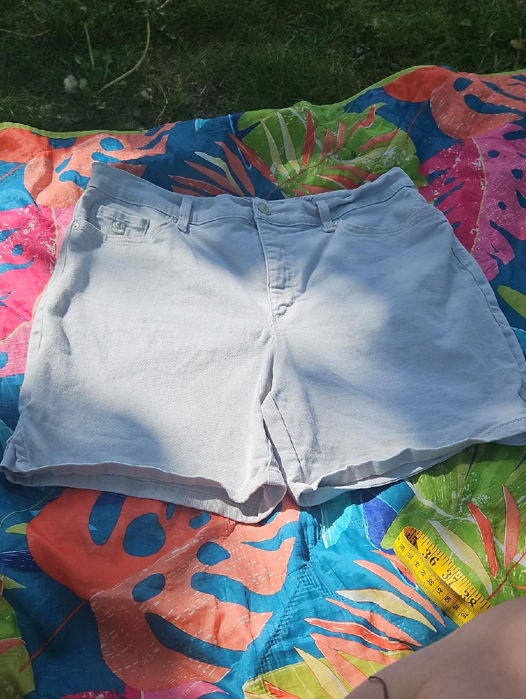 Gloria Vanderbilt Light Gray Men's Flat-Front Shorts
